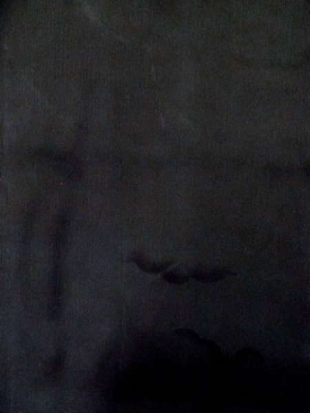 Photo5: L0720Y Used Japanese women  Black HAORI short jacket / Silk.    (Grade B) (5)