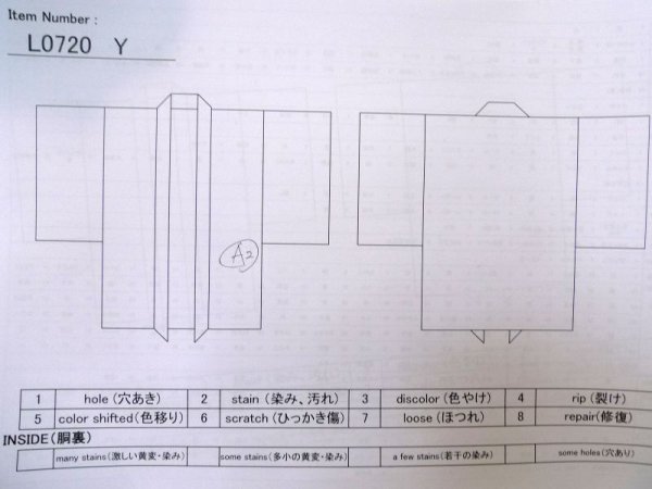 Photo14: L0720Y Used Japanese women  Black HAORI short jacket / Silk.    (Grade B) (14)