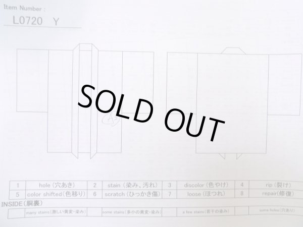 Photo14: L0720Y Used Japanese women  Black HAORI short jacket / Silk.    (Grade B) (14)