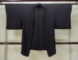 Photo1: L0721C Used Japanese women  Black HAORI short jacket / Silk.    (Grade B) (1)