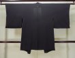 Photo2: L0721C Used Japanese women  Black HAORI short jacket / Silk.    (Grade B) (2)