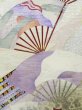 Photo8: L0727A Used Japanese womenPale Light Multi Color FURISODE long-sleeved / Silk. Flower,   (Grade B) (8)