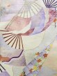 Photo12: L0727A Used Japanese womenPale Light Multi Color FURISODE long-sleeved / Silk. Flower,   (Grade B) (12)