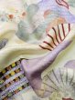Photo19: L0727A Used Japanese womenPale Light Multi Color FURISODE long-sleeved / Silk. Flower,   (Grade B) (19)