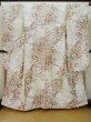 Photo2: L0727B Used Japanese women  Off White FURISODE long-sleeved / Silk. Flower,   (Grade A) (2)