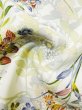 Photo17: L0727B Used Japanese women  Off White FURISODE long-sleeved / Silk. Flower,   (Grade A) (17)