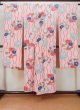 Photo3: L0727C Used Japanese women Light Pink FURISODE long-sleeved / Silk. Peony, For Kids, padding at the bottom  (Grade D) (3)