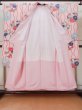 Photo4: L0727C Used Japanese women Light Pink FURISODE long-sleeved / Silk. Peony, For Kids, padding at the bottom  (Grade D) (4)