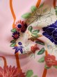 Photo14: L0727C Used Japanese women Light Pink FURISODE long-sleeved / Silk. Peony, For Kids, padding at the bottom  (Grade D) (14)