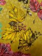 Photo9: L0727G Used Japanese women Pale Beige FURISODE long-sleeved / Synthetic. Leaf   (Grade B) (9)