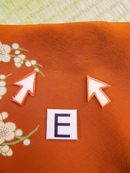 Photo22: L0727H Used Japanese women  Blue FURISODE long-sleeved / Silk. SAKURA cherry blossom,   (Grade C) (22)