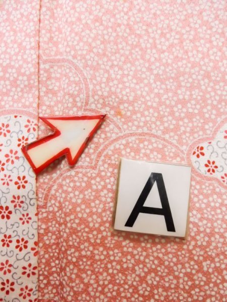 Photo16: L0727I Used Japanese womenPale Light Pink FURISODE long-sleeved / Silk. Flower,   (Grade C) (16)