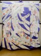 Photo2: L0727K Used Japanese womenPale Light Pink FURISODE long-sleeved / Silk. Bundle of Ribbons, Bundle of Ribbons, Diamond-shaped flowers, Crossed circles patterns  (Grade C) (2)