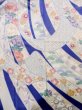 Photo7: L0727K Used Japanese womenPale Light Pink FURISODE long-sleeved / Silk. Bundle of Ribbons, Bundle of Ribbons, Diamond-shaped flowers, Crossed circles patterns  (Grade C) (7)