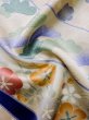 Photo21: L0727K Used Japanese womenPale Light Pink FURISODE long-sleeved / Silk. Bundle of Ribbons, Bundle of Ribbons, Diamond-shaped flowers, Crossed circles patterns  (Grade C) (21)