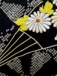 Photo10: L0727M Used Japanese women  Orange FURISODE long-sleeved / Silk. Peony,   (Grade B) (10)