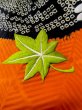 Photo17: L0727M Used Japanese women  Orange FURISODE long-sleeved / Silk. Peony,   (Grade B) (17)