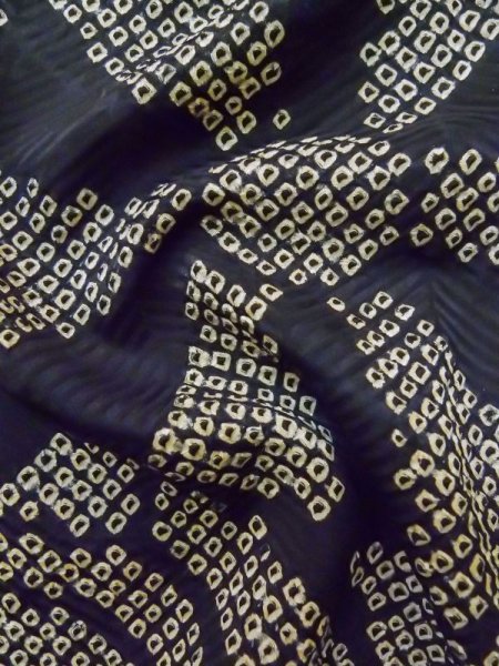 Photo18: L0727M Used Japanese women  Orange FURISODE long-sleeved / Silk. Peony,   (Grade B) (18)