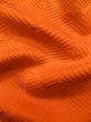Photo19: L0727M Used Japanese women  Orange FURISODE long-sleeved / Silk. Peony,   (Grade B) (19)