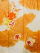 Photo6: L0727O Used Japanese women  Off White FURISODE long-sleeved / Silk. Flower,   (Grade C) (6)