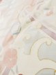 Photo16: L0727P Used Japanese womenPale Light Multi Color FURISODE long-sleeved / Silk. Peony, Folding fan, Crossed circles, Tortoise-shell pattern(Hexagonal pattern)  (Grade C) (16)