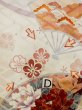 Photo23: L0727P Used Japanese womenPale Light Multi Color FURISODE long-sleeved / Silk. Peony, Folding fan, Crossed circles, Tortoise-shell pattern(Hexagonal pattern)  (Grade C) (23)