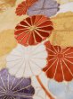 Photo16: L0727Q Used Japanese women Vivid Blue FURISODE long-sleeved / Silk. Chrysanthemum, Cloud, Crossed circles patterns  (Grade B) (16)
