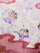 Photo7: L0727R Used Japanese women Pale Red FURISODE long-sleeved / Silk. Peony, Birds, wave, pods, dapple pattern, Abstract pattern  (Grade B) (7)