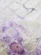 Photo12: L0727R Used Japanese women Pale Red FURISODE long-sleeved / Silk. Peony, Birds, wave, pods, dapple pattern, Abstract pattern  (Grade B) (12)