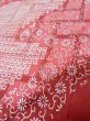 Photo19: L0727R Used Japanese women Pale Red FURISODE long-sleeved / Silk. Peony, Birds, wave, pods, dapple pattern, Abstract pattern  (Grade B) (19)