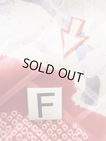 Photo29: L0727R Used Japanese women Pale Red FURISODE long-sleeved / Silk. Peony, Birds, wave, pods, dapple pattern, Abstract pattern  (Grade B) (29)