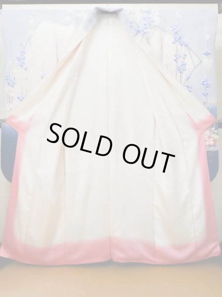 Photo4: L0727S Used Japanese womenPale Light Pink FURISODE long-sleeved / Silk. Kids,   (Grade C) (4)