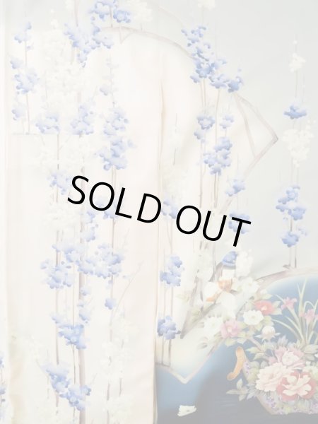 Photo5: L0727S Used Japanese womenPale Light Pink FURISODE long-sleeved / Silk. Kids,   (Grade C) (5)