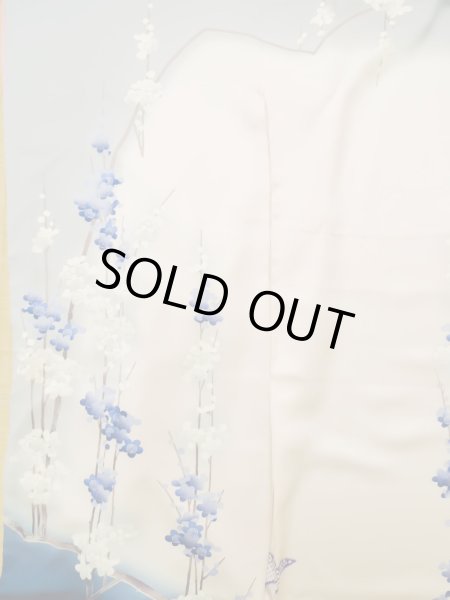 Photo6: L0727S Used Japanese womenPale Light Pink FURISODE long-sleeved / Silk. Kids,   (Grade C) (6)