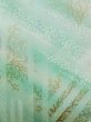 Photo13: L0727T Used Japanese womenPale Light Teal FURISODE long-sleeved / Silk. Peony,   (Grade D) (13)