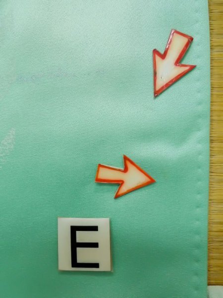 Photo27: L0727T Used Japanese womenPale Light Teal FURISODE long-sleeved / Silk. Peony,   (Grade D) (27)