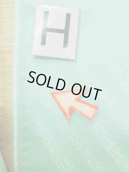 Photo30: L0727T Used Japanese womenPale Light Teal FURISODE long-sleeved / Silk. Peony,   (Grade D) (30)