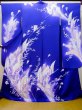 Photo2: L0727U Used Japanese women Vivid Purple FURISODE long-sleeved / Silk. Autumn bellflower,   (Grade B) (2)