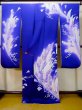 Photo3: L0727U Used Japanese women Vivid Purple FURISODE long-sleeved / Silk. Autumn bellflower,   (Grade B) (3)