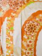 Photo5: L0727V Used Japanese women  White FURISODE long-sleeved / Silk. Chrysanthemum,   (Grade C) (5)