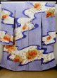 Photo1: L0727W Used Japanese women  White FURISODE long-sleeved / Silk. Chrysanthemum,   (Grade B) (1)