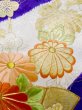 Photo10: L0727W Used Japanese women  White FURISODE long-sleeved / Silk. Chrysanthemum,   (Grade B) (10)