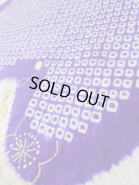 Photo16: L0727W Used Japanese women  White FURISODE long-sleeved / Silk. Chrysanthemum,   (Grade B) (16)