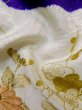 Photo18: L0727W Used Japanese women  White FURISODE long-sleeved / Silk. Chrysanthemum,   (Grade B) (18)