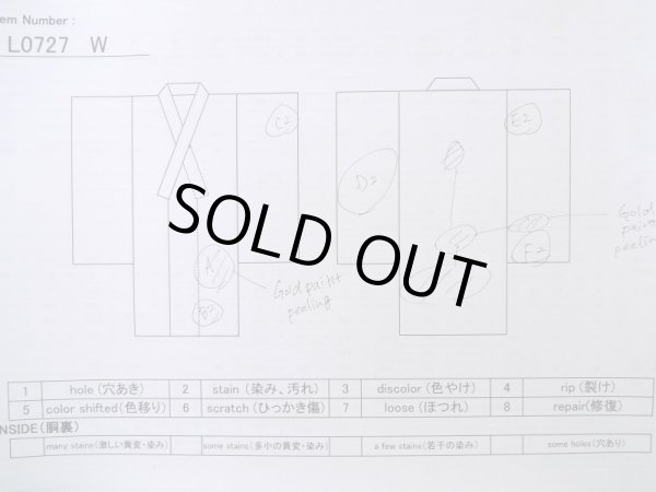 Photo19: L0727W Used Japanese women  White FURISODE long-sleeved / Silk. Chrysanthemum,   (Grade B) (19)