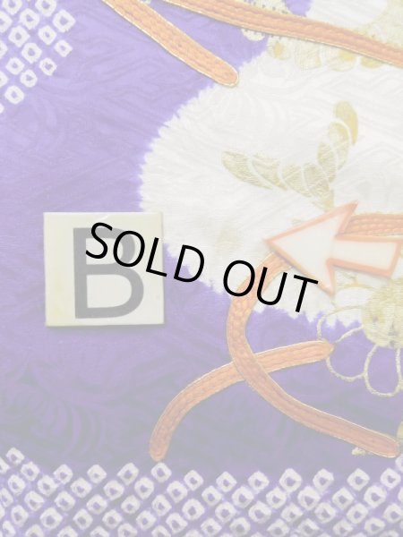 Photo21: L0727W Used Japanese women  White FURISODE long-sleeved / Silk. Chrysanthemum,   (Grade B) (21)