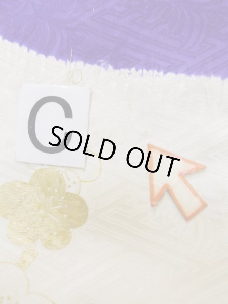 Photo22: L0727W Used Japanese women  White FURISODE long-sleeved / Silk. Chrysanthemum,   (Grade B) (22)