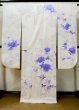 Photo3: L0727X Used Japanese women Light Purple FURISODE long-sleeved / Silk. Peony,   (Grade C) (3)