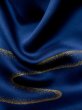 Photo22: L0727Z Used Japanese women Vivid Blue FURISODE long-sleeved / Silk. Peony, Screen, Shell tub pattern  (Grade C) (22)