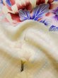 Photo17: L0728B Used Japanese women Pale Red FURISODE long-sleeved / Silk. Peony, Flower cart pattern  (Grade B) (17)